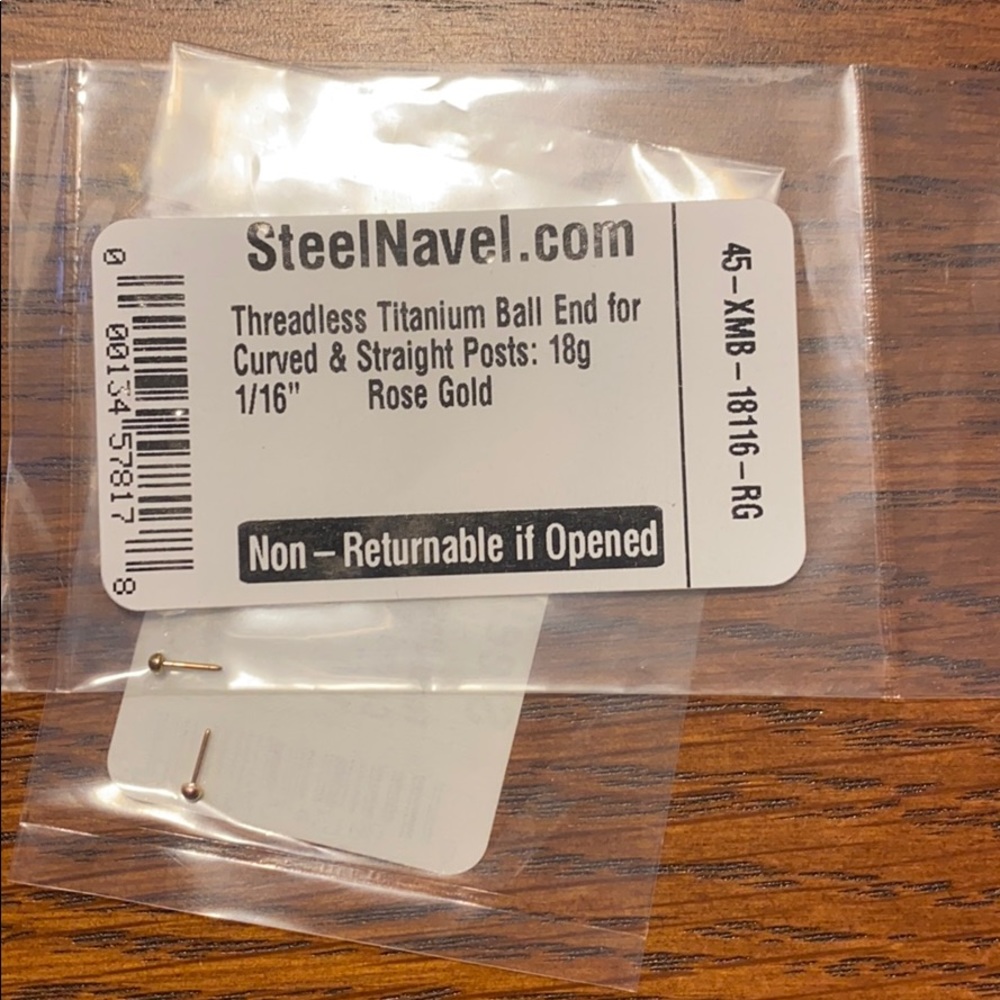 Titanium ball threadless